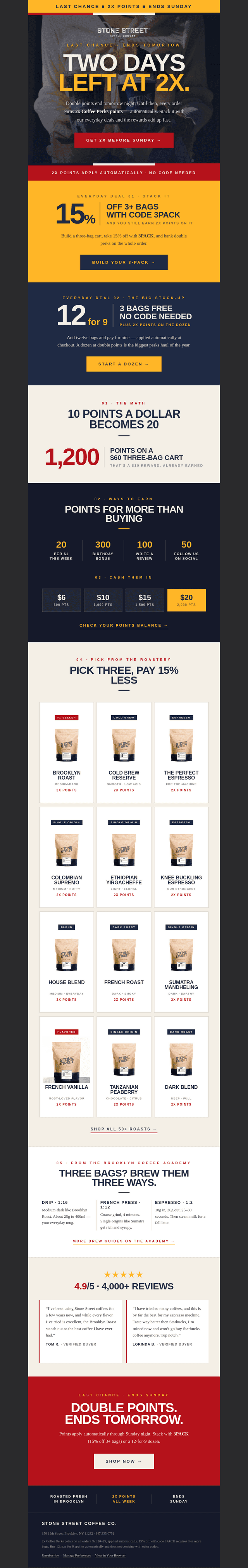 Stone Street Coffee email from Sat, Oct 24, 2026