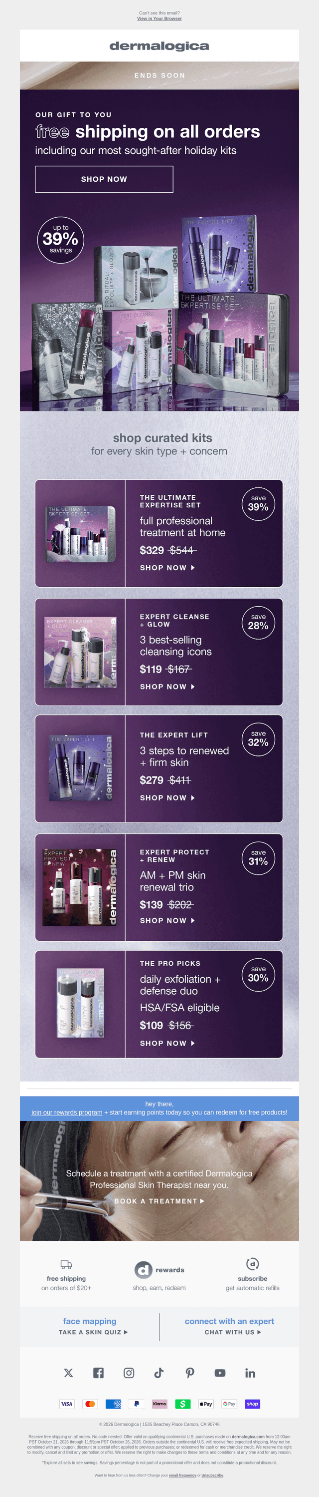 Dermalogica email from Sat, Oct 24, 2026