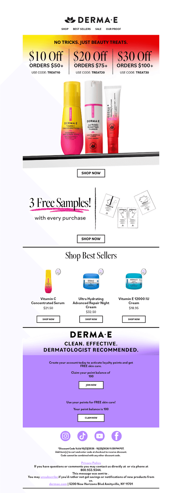 Derma E email from Sat, Oct 24, 2026