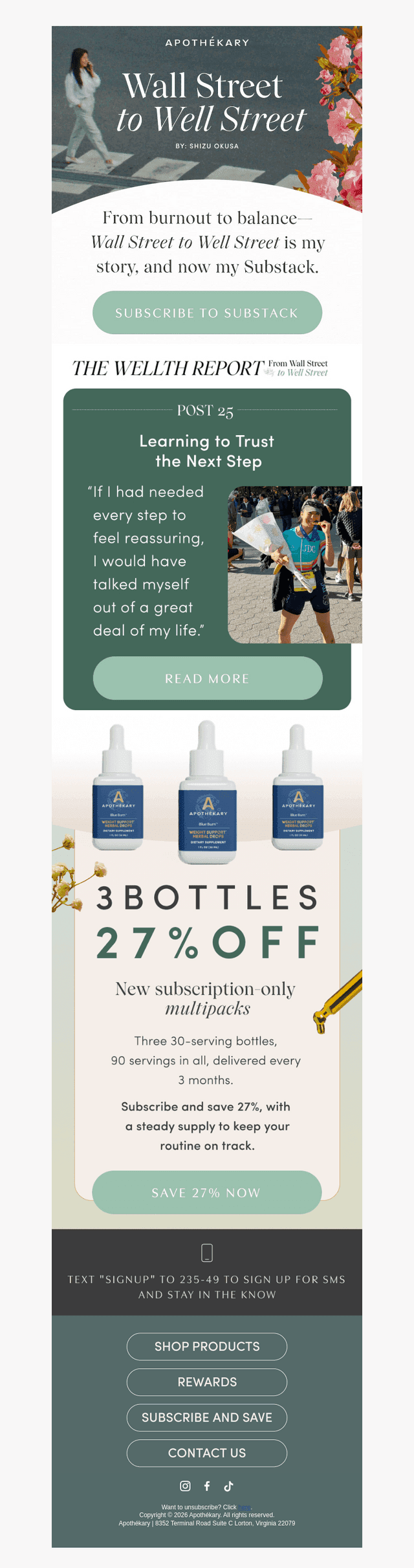 Apothekary email from Sat, Oct 24, 2026