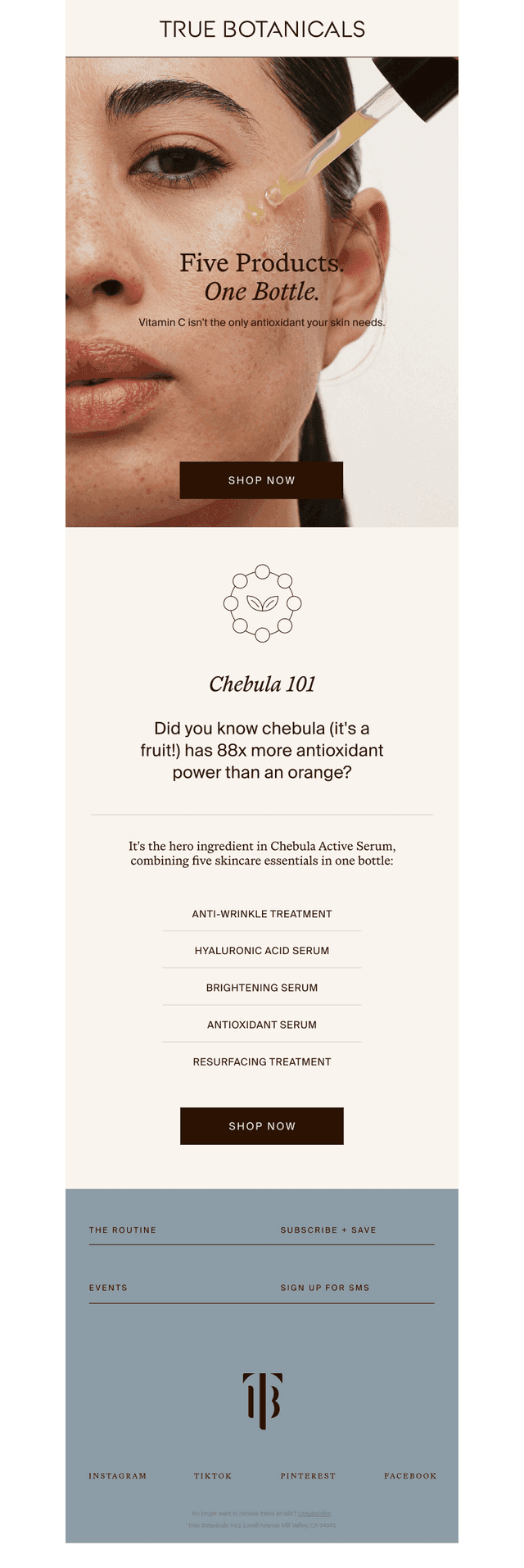 True Botanicals email from Sat, Oct 24, 2026