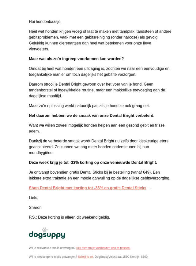 DogSuppy email from Sat, Oct 24, 2026