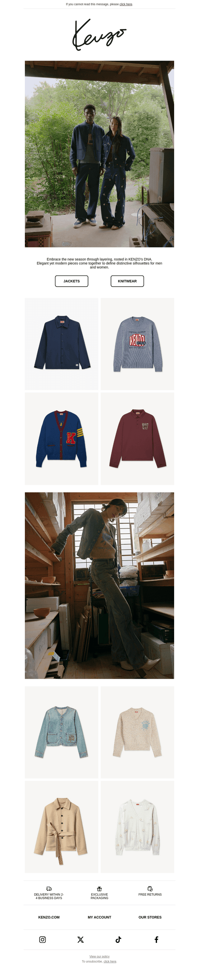 Kenzo email from Sat, Oct 24, 2026