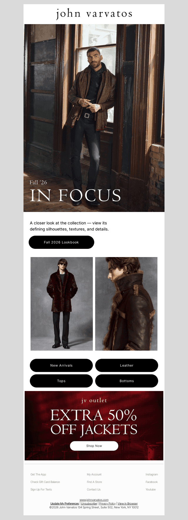 John Varvatos email from Sat, Oct 24, 2026