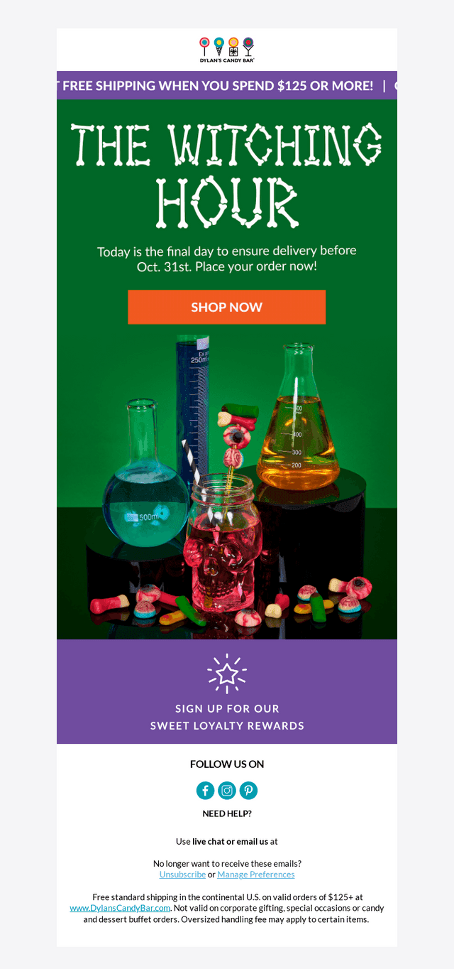 Dylan's Candy Bar email from Sat, Oct 24, 2026
