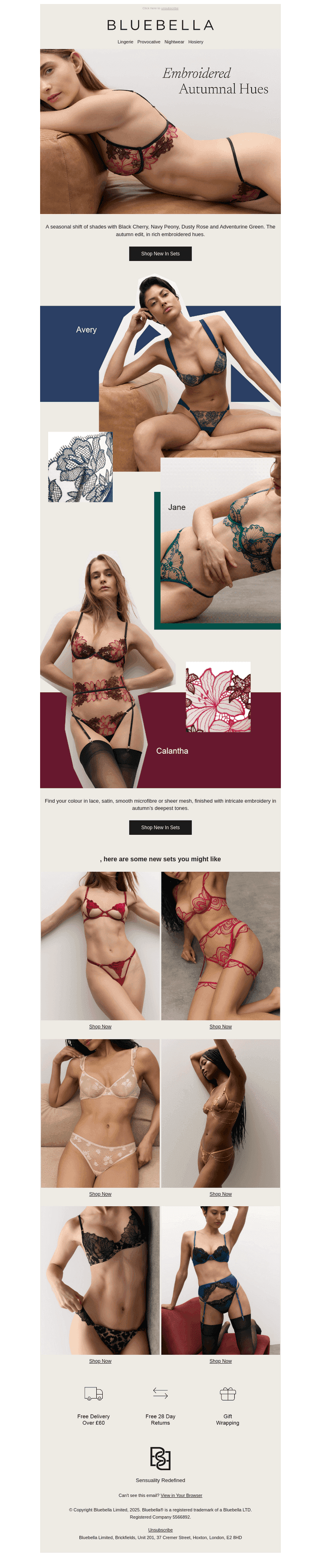 Bluebella email from Sat, Oct 24, 2026