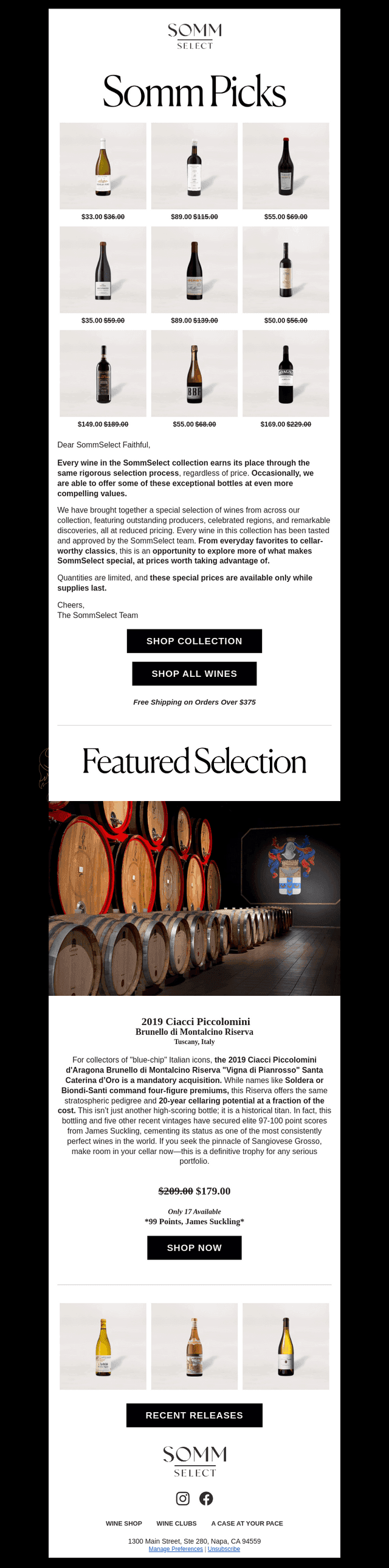 SommSelect email from Sat, Oct 24, 2026