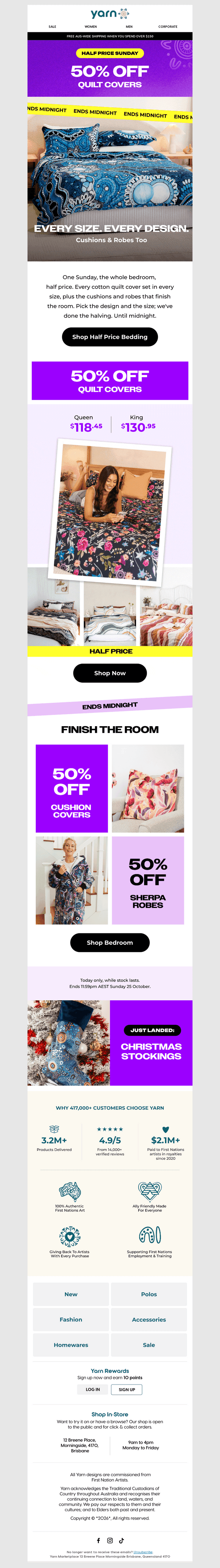 Yarn Promo email from Sat, Oct 24, 2026