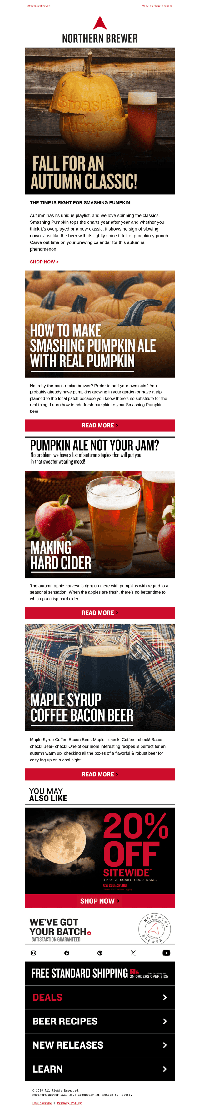Northern Brewer email from Sat, Oct 24, 2026