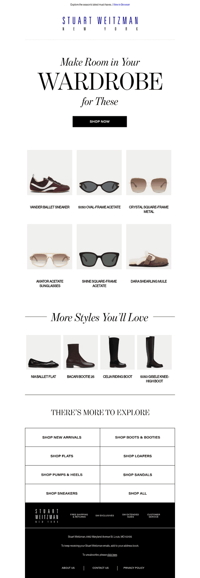 Stuart Weitzman email from Sat, Oct 24, 2026