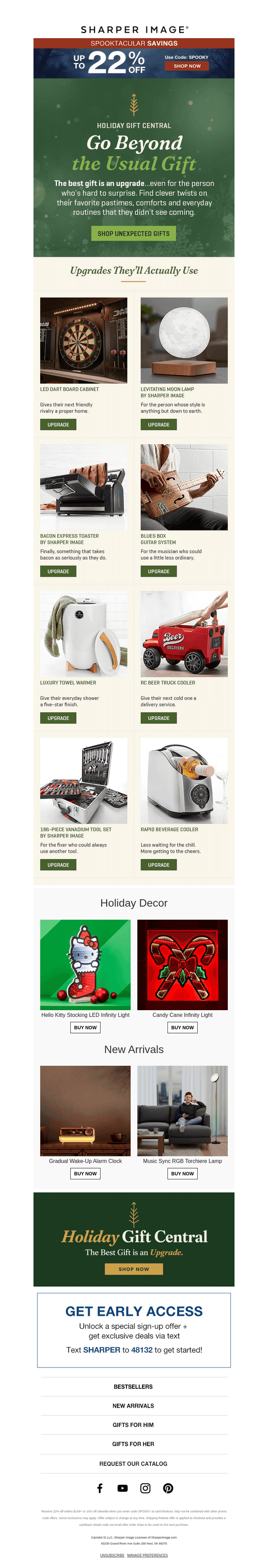 Sharper Image email from Sat, Oct 24, 2026