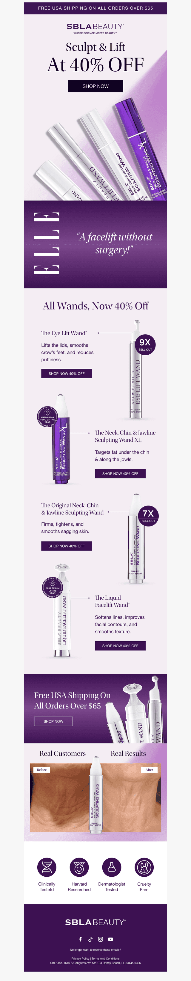 SBLA BEAUTY email from Sat, Oct 24, 2026