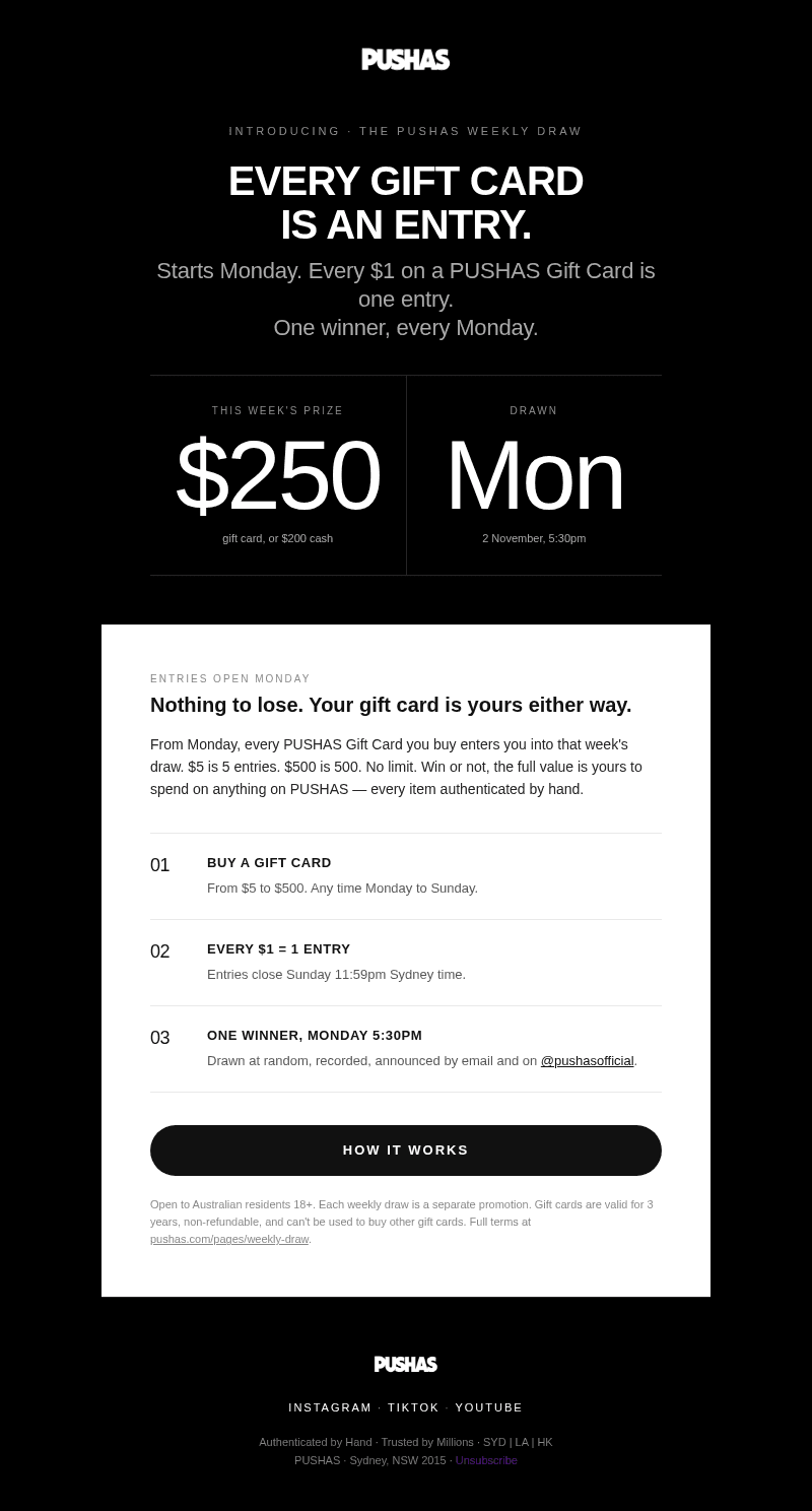 PUSHAS email from Sun, Oct 25, 2026