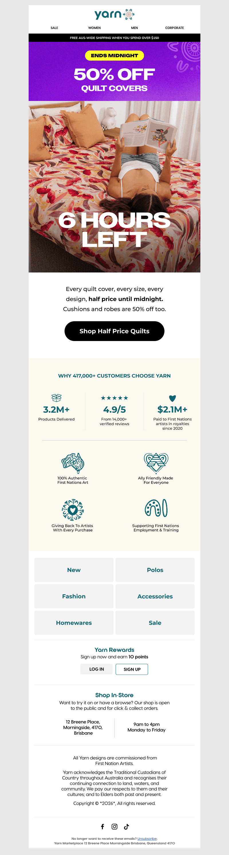 Yarn Promo email from Sun, Oct 25, 2026