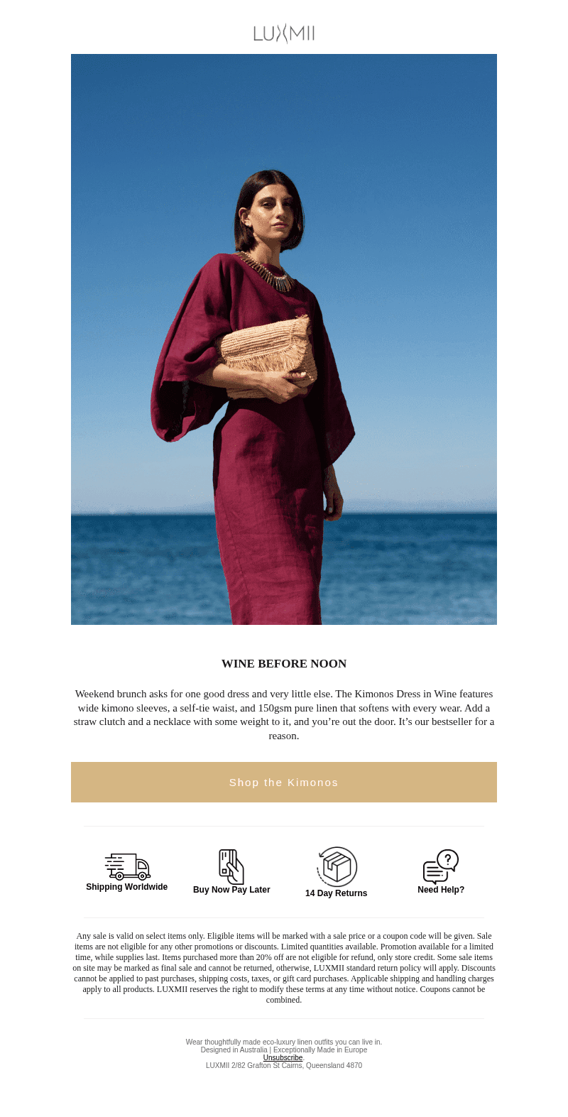 LUXMII email from Sun, Oct 25, 2026