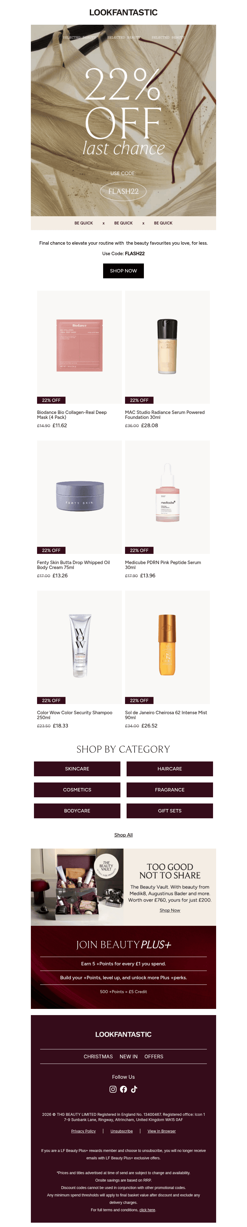 Last Chance: 22% Off