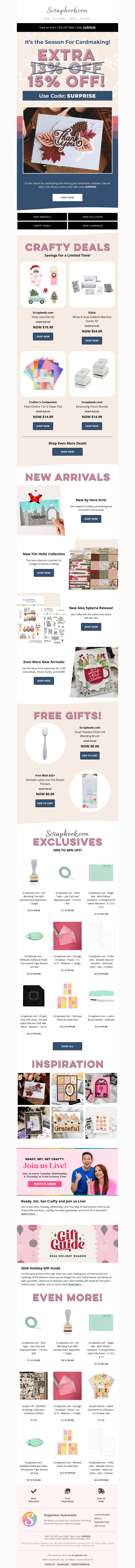 Scrapbook.com email from Sun, Oct 25, 2026