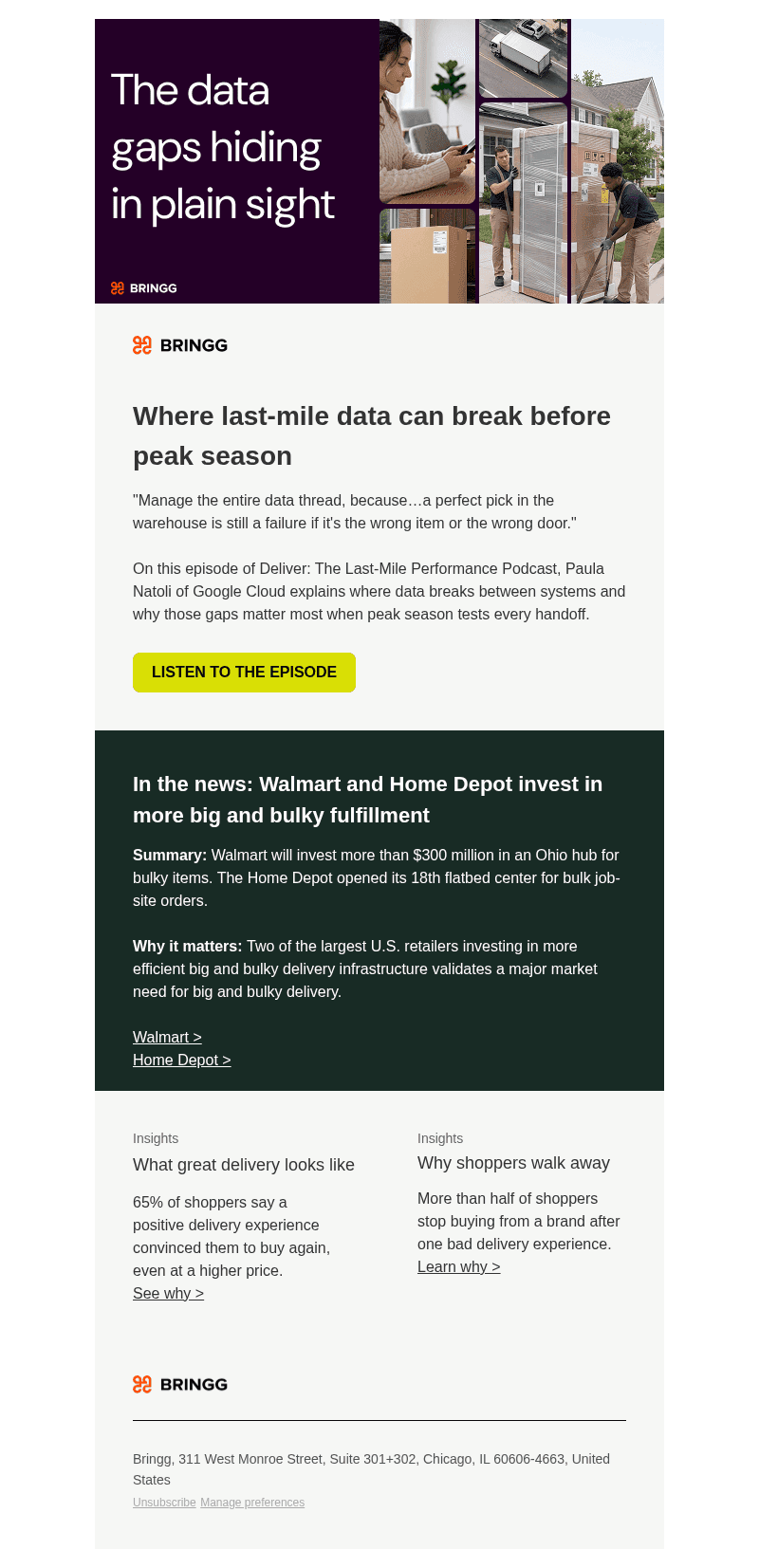 Bringg email from Sun, Oct 25, 2026