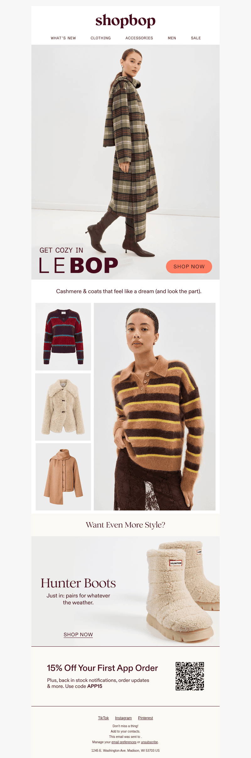 Shopbop email from Sun, Oct 25, 2026