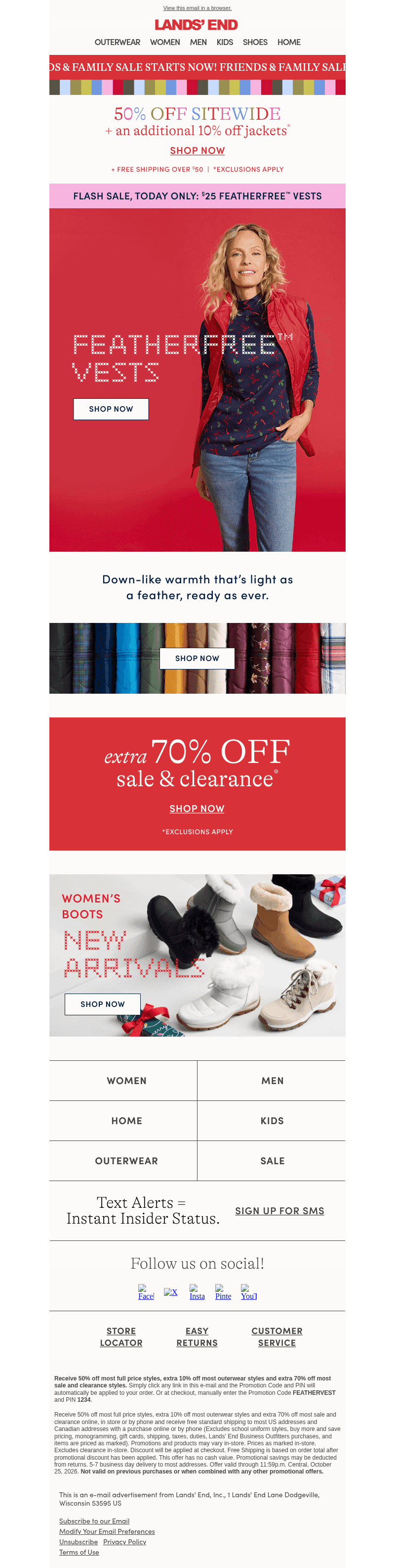 Lands' End email from Sun, Oct 25, 2026
