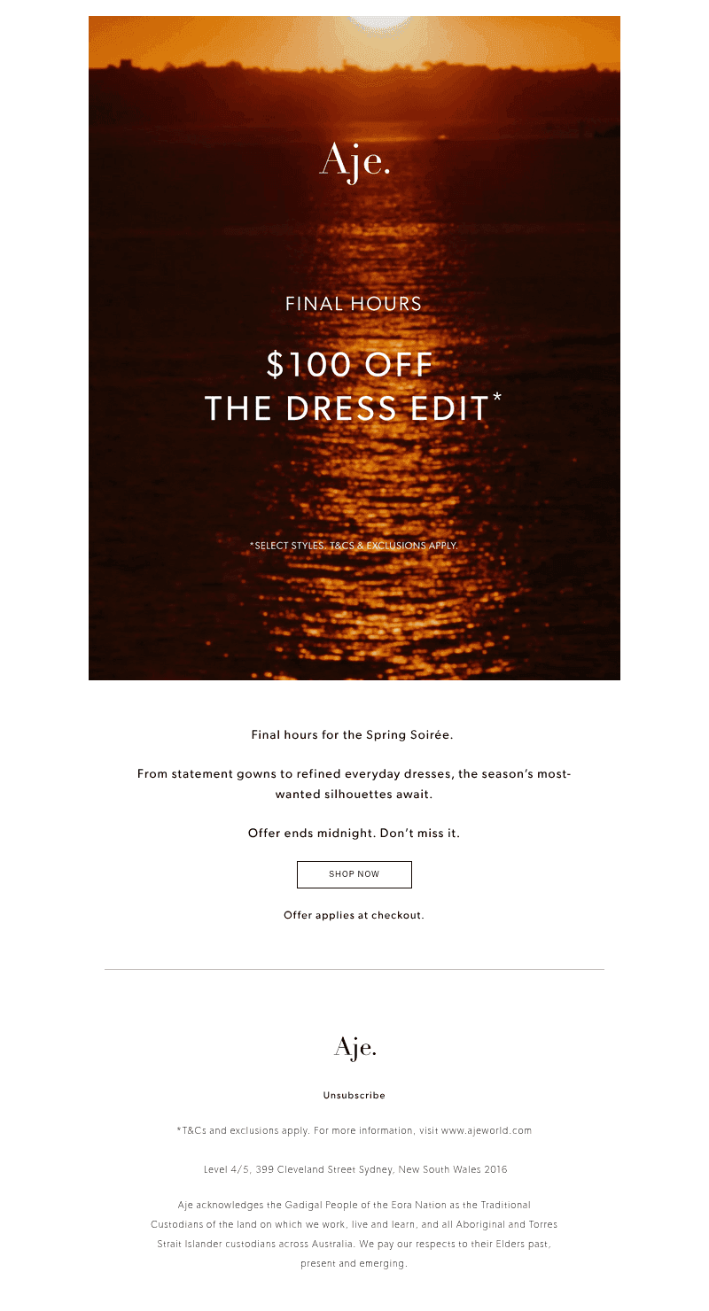 Final Hours: $100 Off The Dress Edit*.