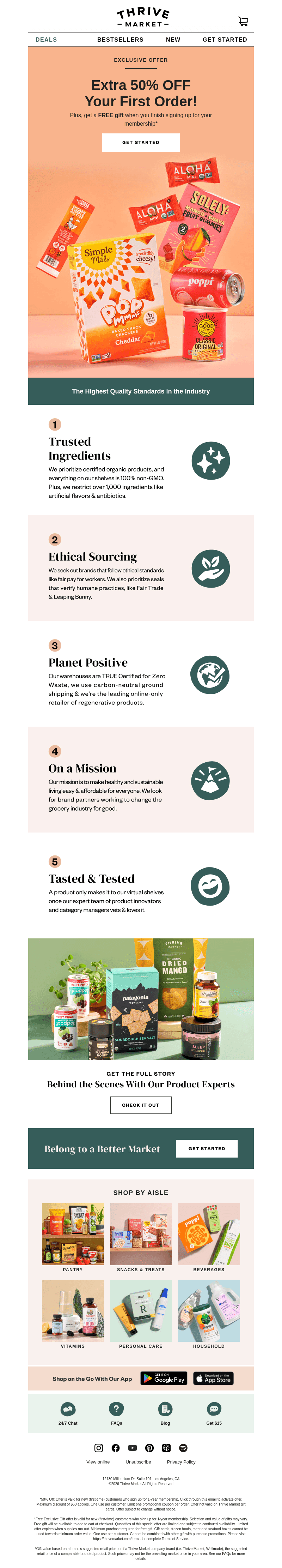 Thrive Market email from Sun, Oct 25, 2026