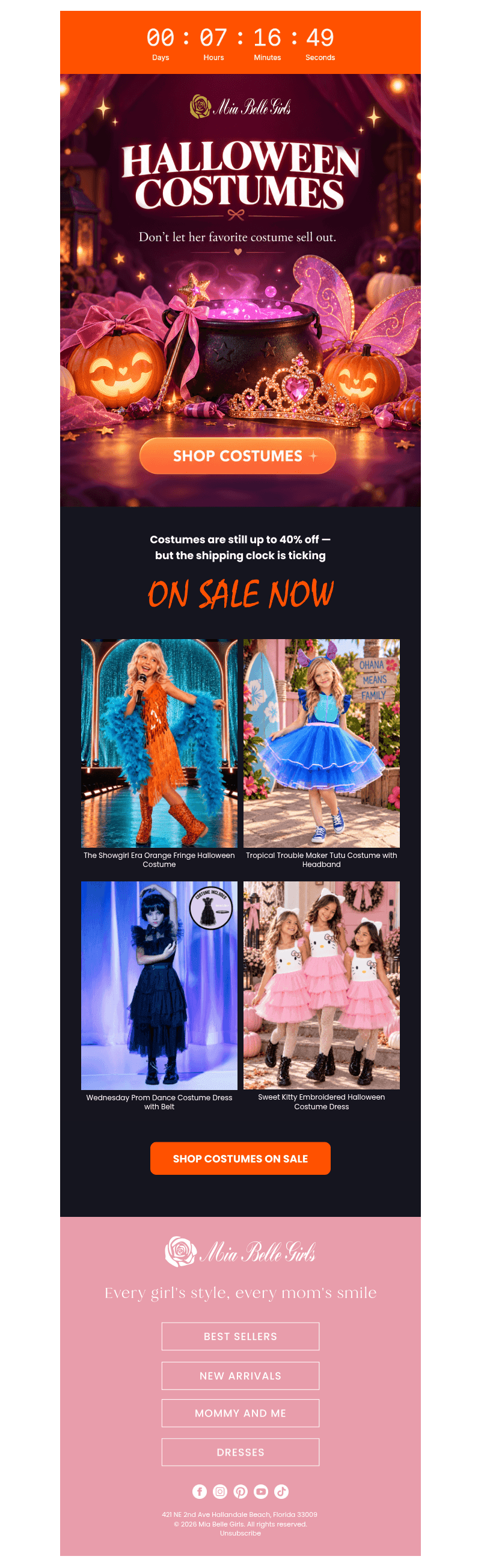 Mia Belle Girls email from Sun, Oct 25, 2026