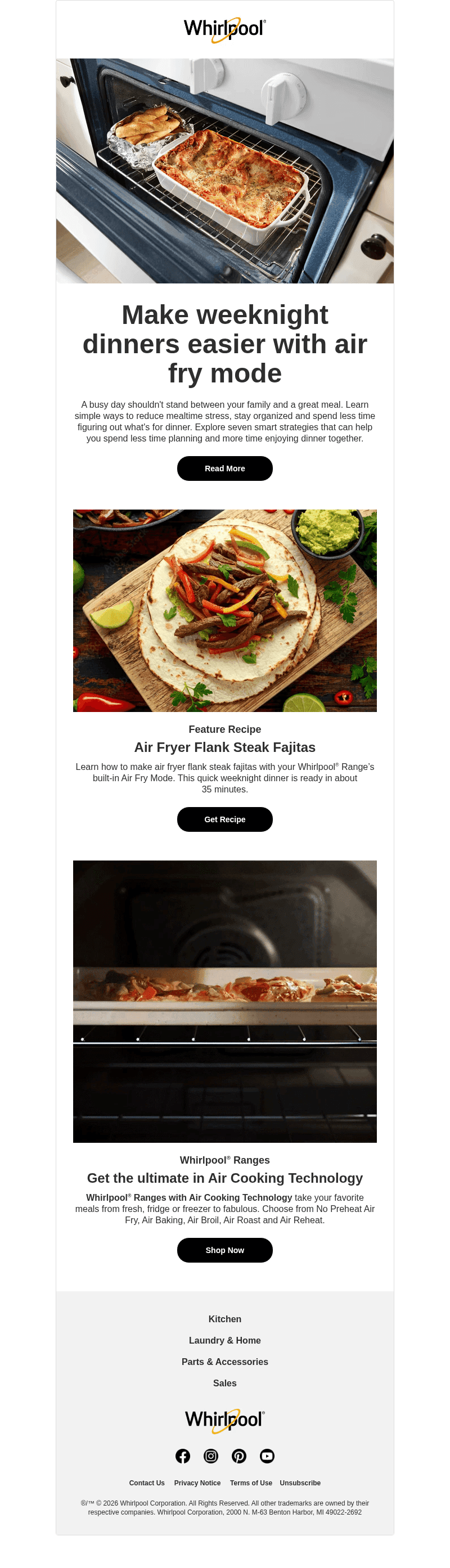 Whirlpool email from Sun, Oct 25, 2026