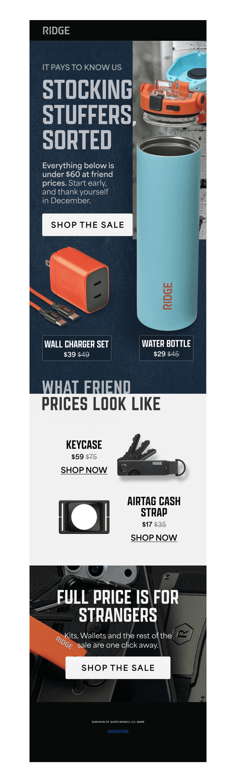 The Ridge Wallet email from Sun, Oct 25, 2026