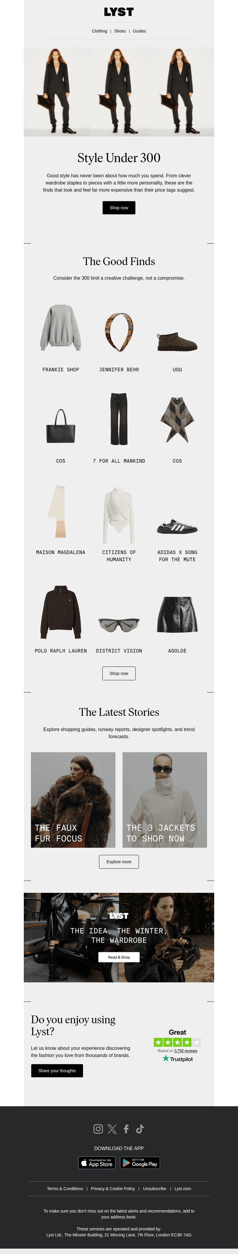 Lyst email from Sun, Oct 25, 2026