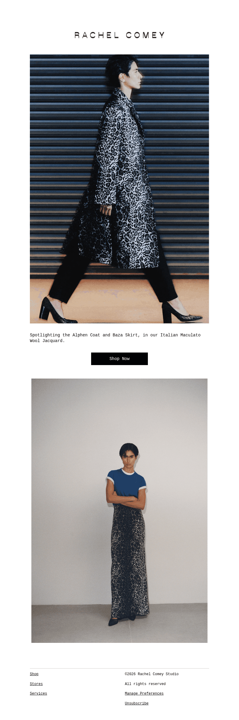 Rachel Comey email from Sun, Oct 25, 2026
