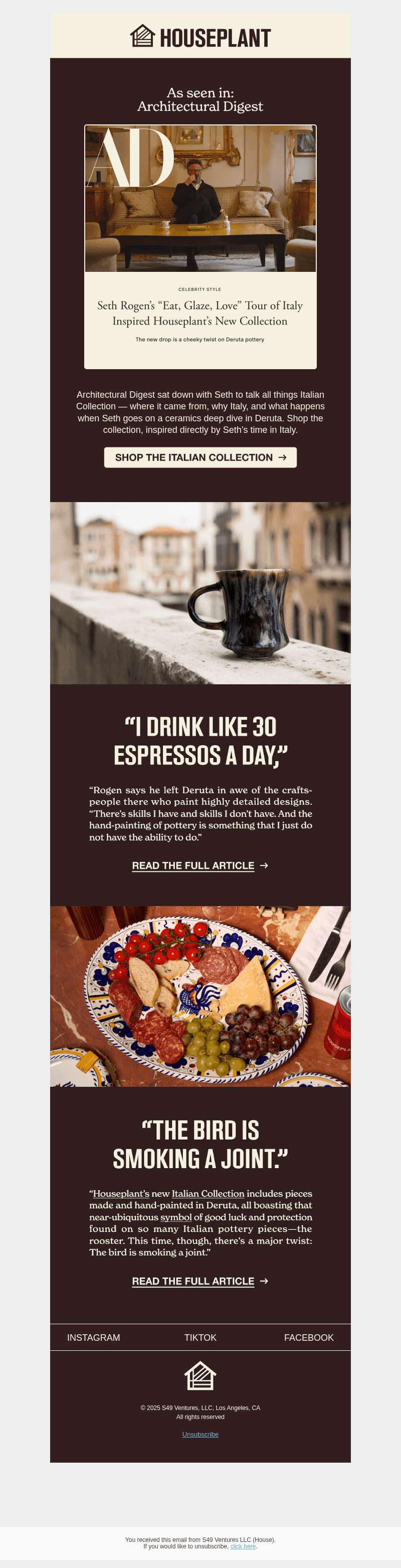 Houseplant email from Sun, Oct 25, 2026