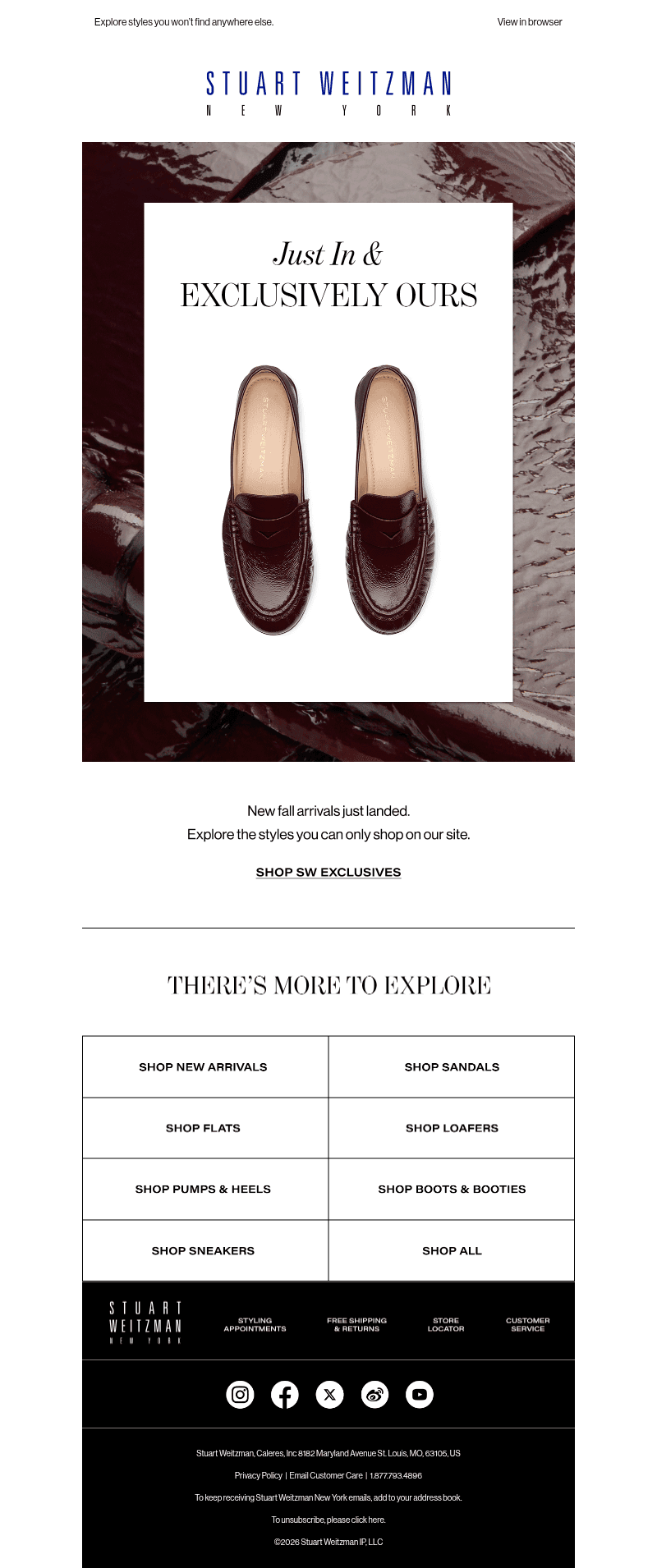 New & Exclusively Online at Stuart Weitzman
