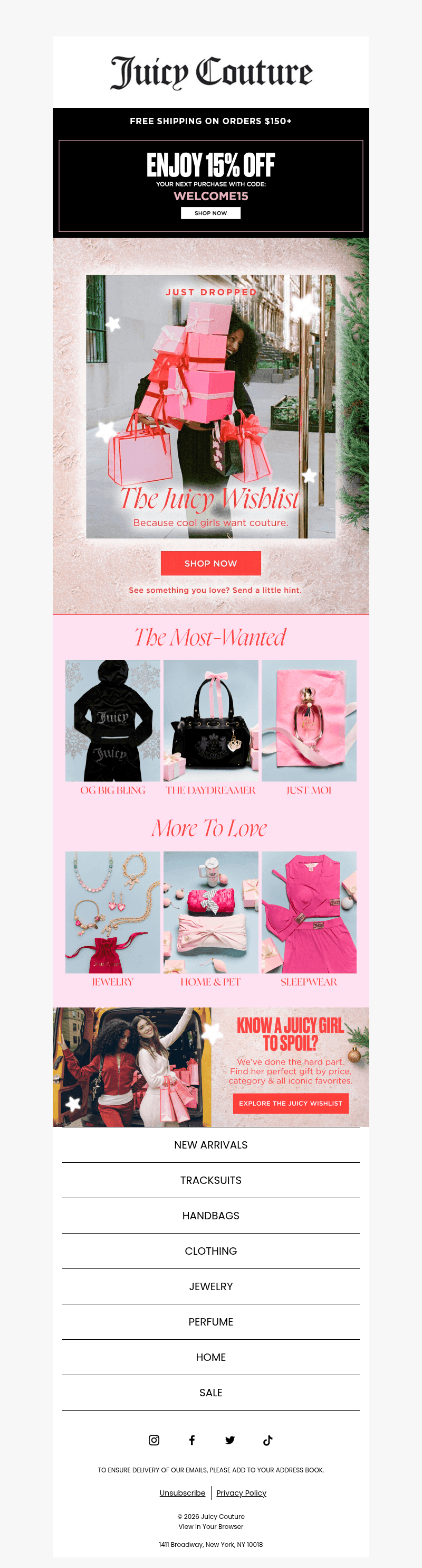 Juicy Couture email from Sun, Oct 25, 2026
