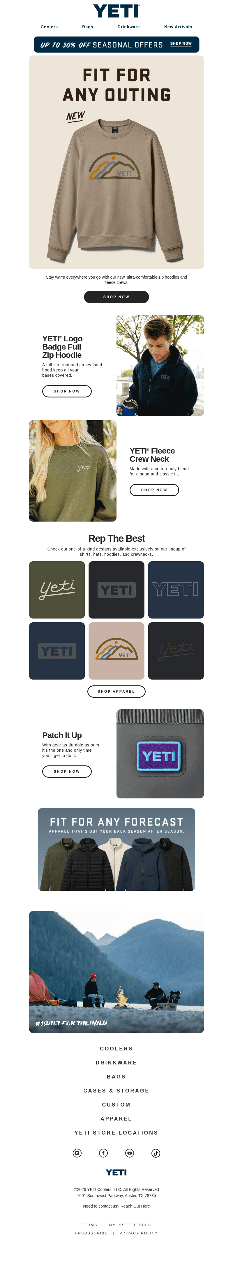 YETI email from Sun, Oct 25, 2026