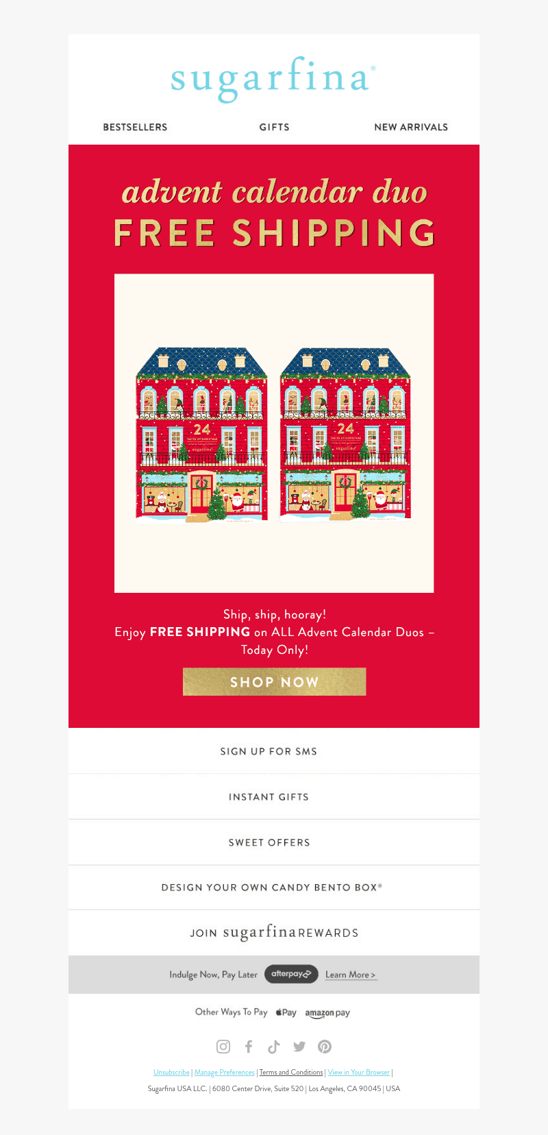 Sugarfina email from Sun, Oct 25, 2026