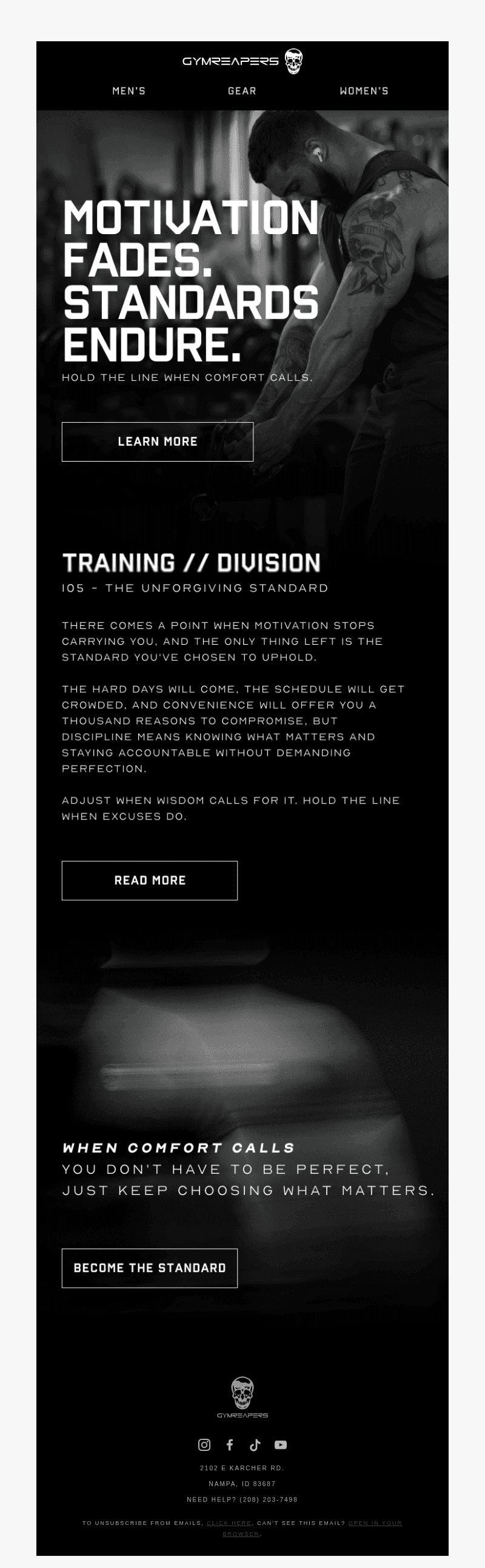 Gymreapers email from Sun, Oct 25, 2026