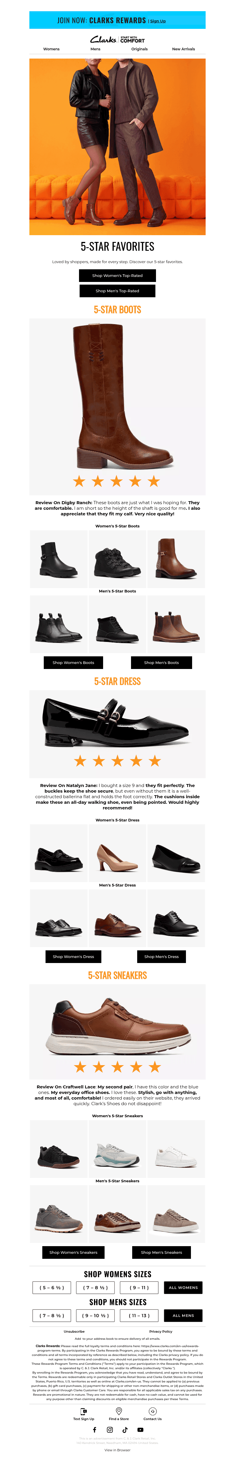 Clarks Shoes email from Sun, Oct 25, 2026