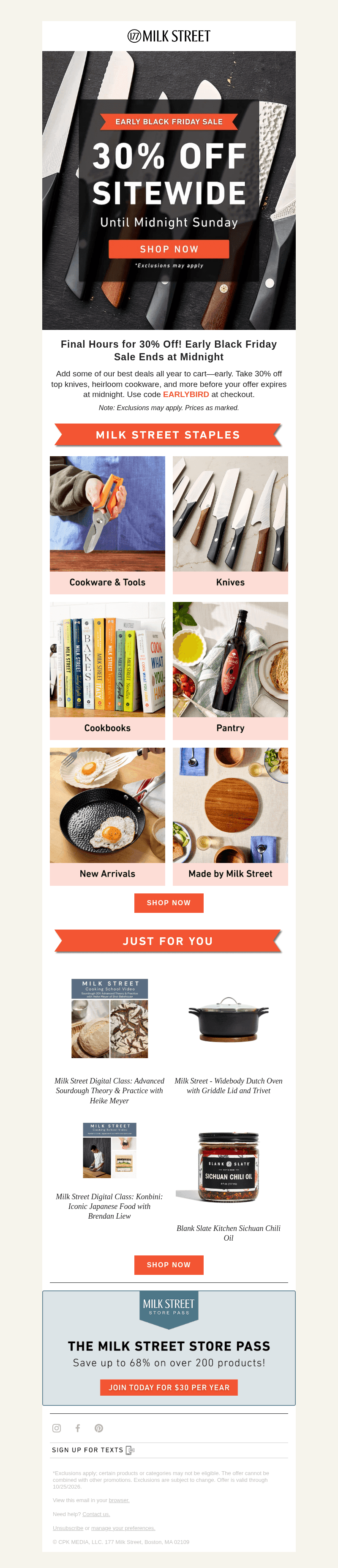 Milk Street email from Sun, Oct 25, 2026