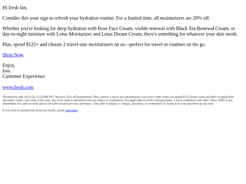 Fresh email from Sun, Oct 25, 2026