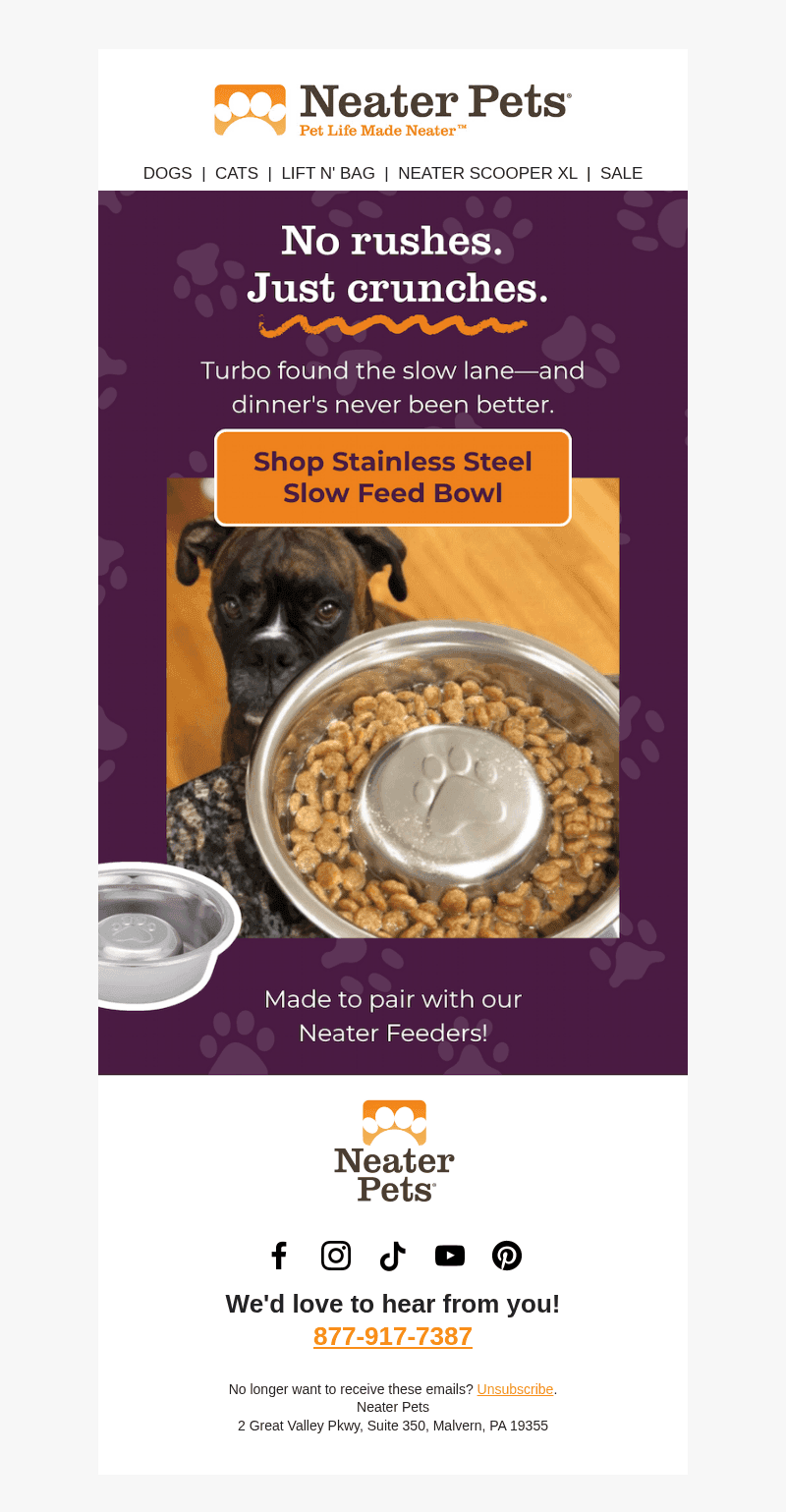 Neater Pets email from Sun, Oct 25, 2026