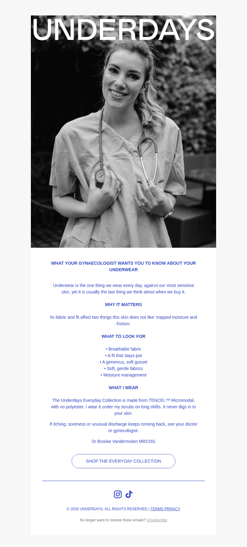 UNDERDAYS email from Mon, Oct 26, 2026