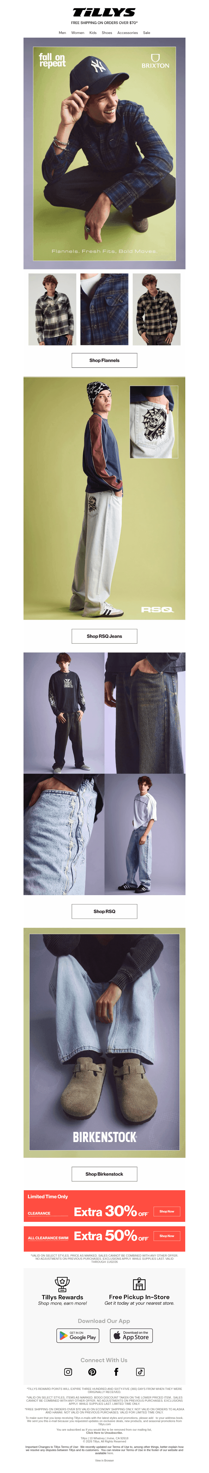 Tillys email from Mon, Oct 26, 2026