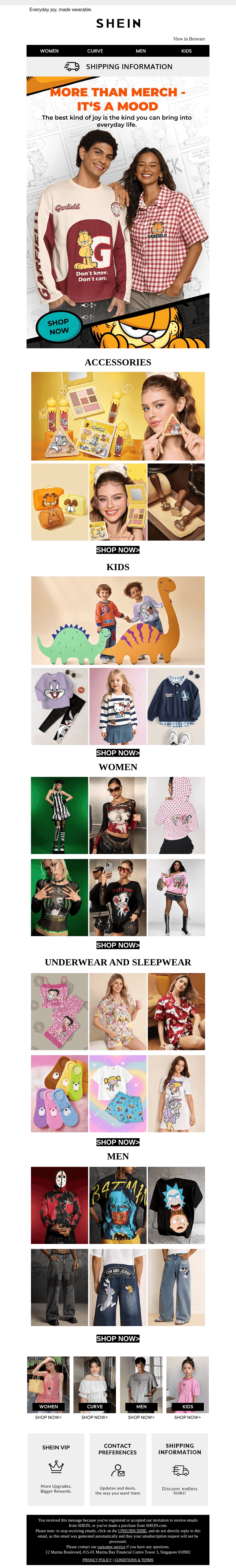 SHEIN email from Mon, Oct 26, 2026