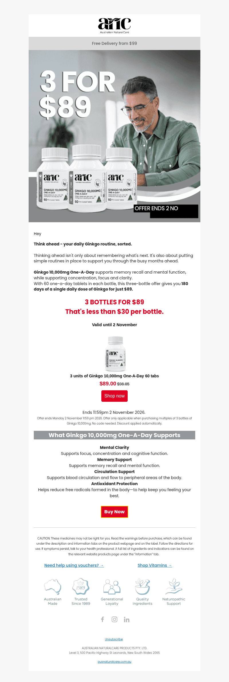 ANC email from Mon, Oct 26, 2026