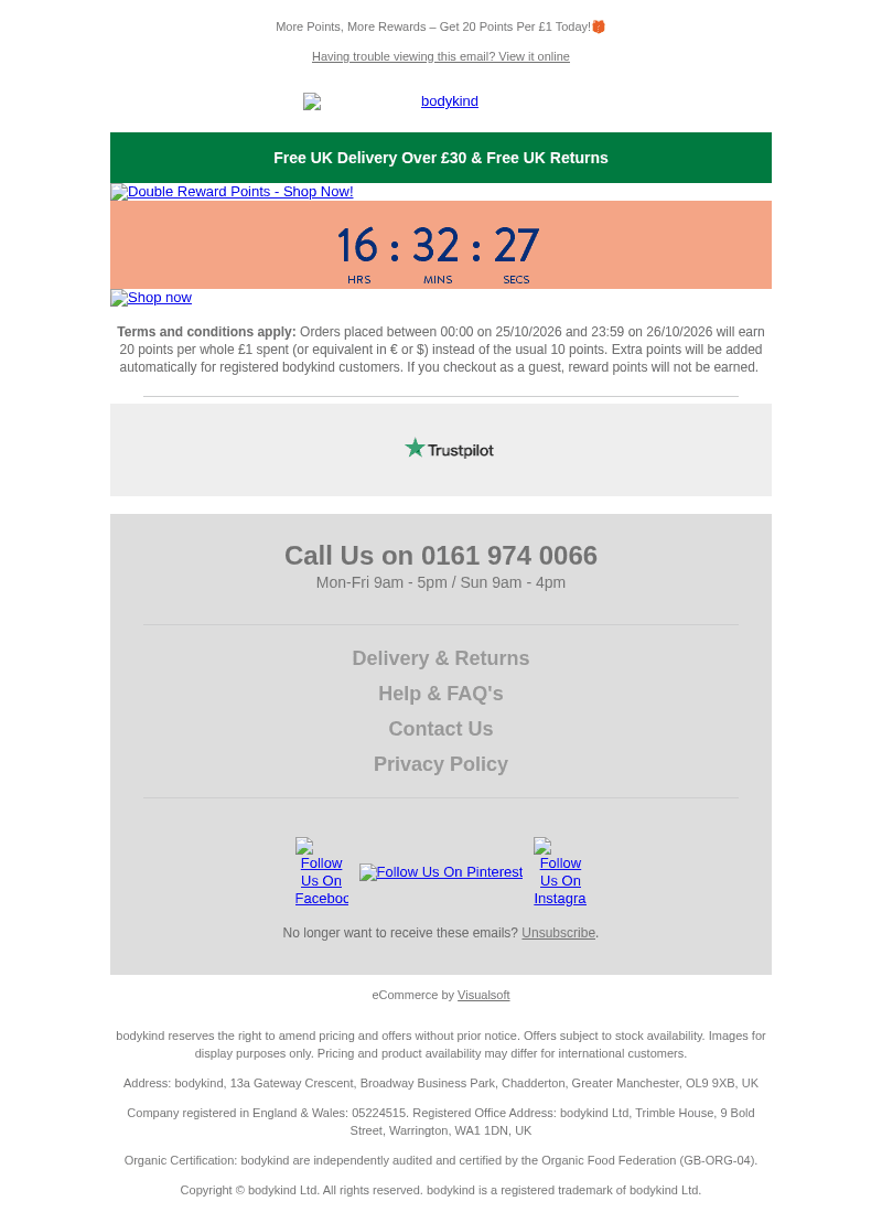 bodykind email from Mon, Oct 26, 2026