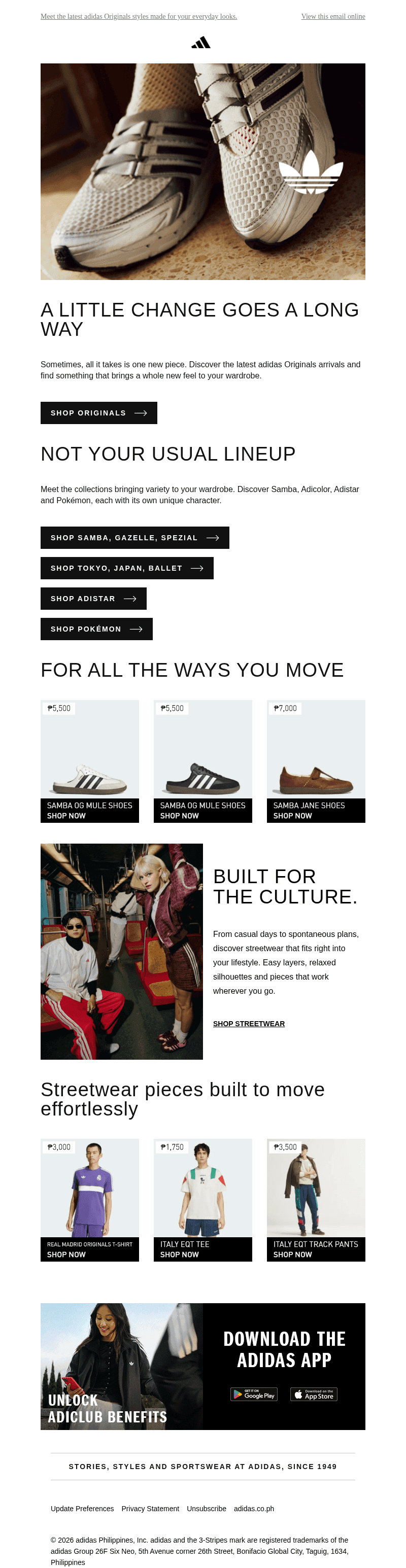 Adidas USA email from Mon, Oct 26, 2026