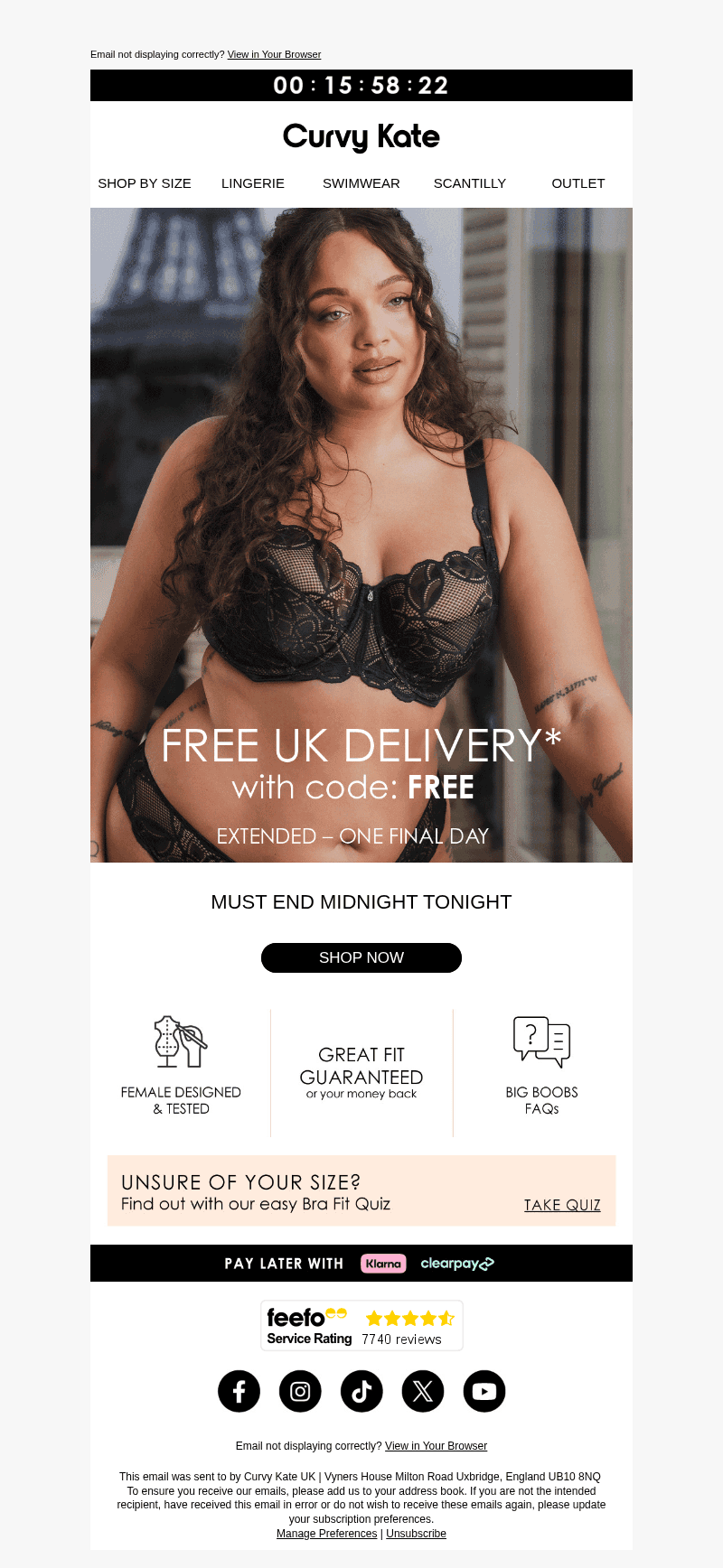 Curvy Kate email from Mon, Oct 26, 2026