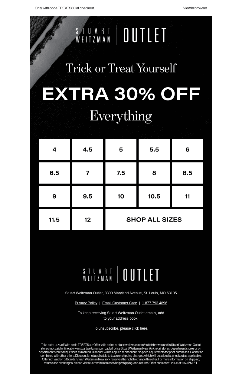 Extra 30% Off All Shoes in Your Size