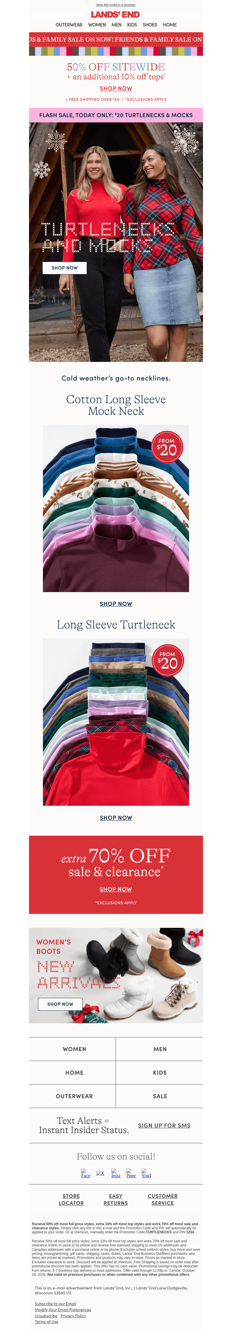 Lands' End email from Mon, Oct 26, 2026